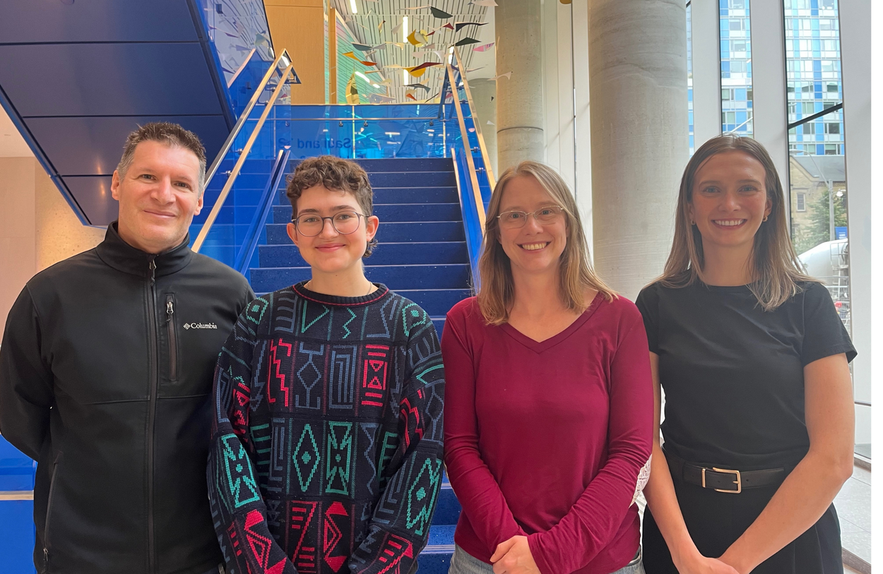 Study authors Ian Scott, Esra Erkut, Rebekah Jobling and Cherith Somerville pose together smiling