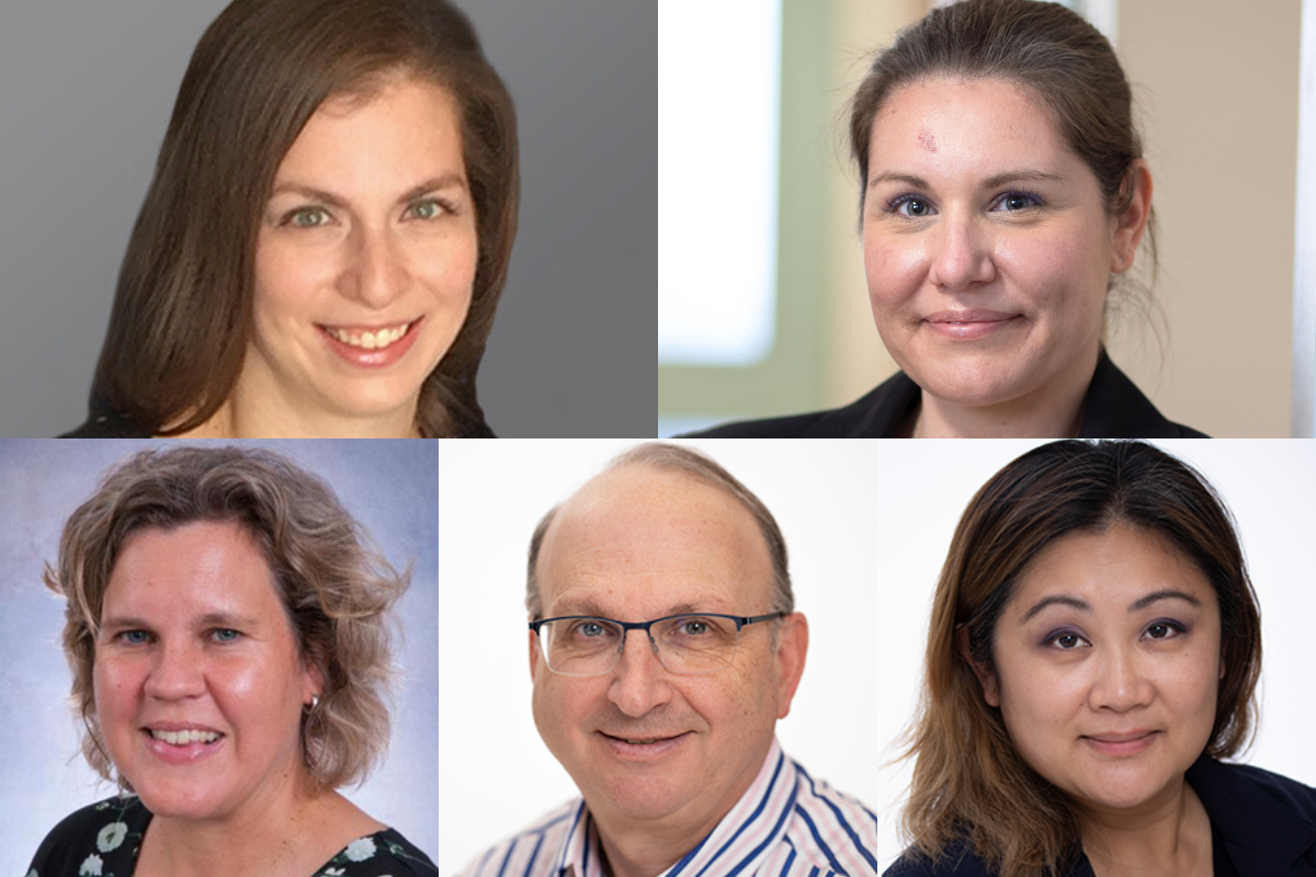 Headshots of Dr. Meta Van den Heuval, Dr. Norman Rosenblum, Dr. Amy Wong, Inez Martincevic and Stephanie Grover.