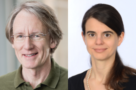 Headshots of Drs. Mike Tyers and Sonia Cellot