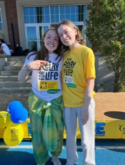 Alexandra and a friend at their Relay For Life event