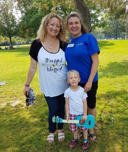 Jessica, Ben and Rita at a park for the first NICU barbecue. 